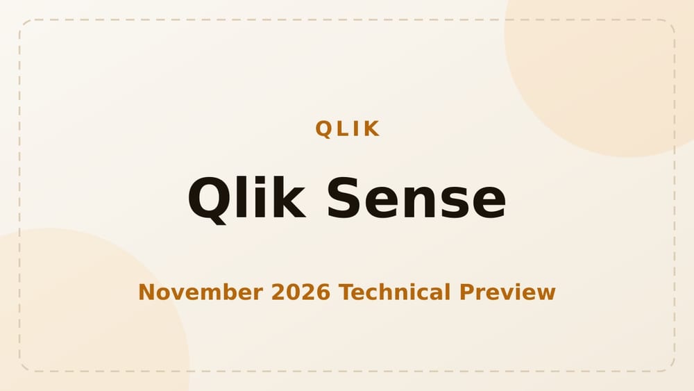 Qlik Sense Server: вышел technical preview ноябрьского релиза 2026