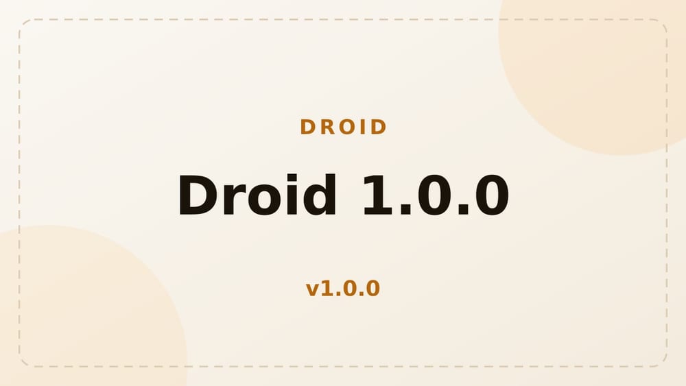 Droid 1.0.0: проверка самозапуска, быстрый старт запроса и пачка фиксов